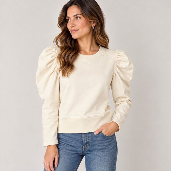 Sold.Out NYC Sweaters - Sold Out NYC Just Enough Puff Crewneck Sweatshirt Size Small 100% Organic Cotton